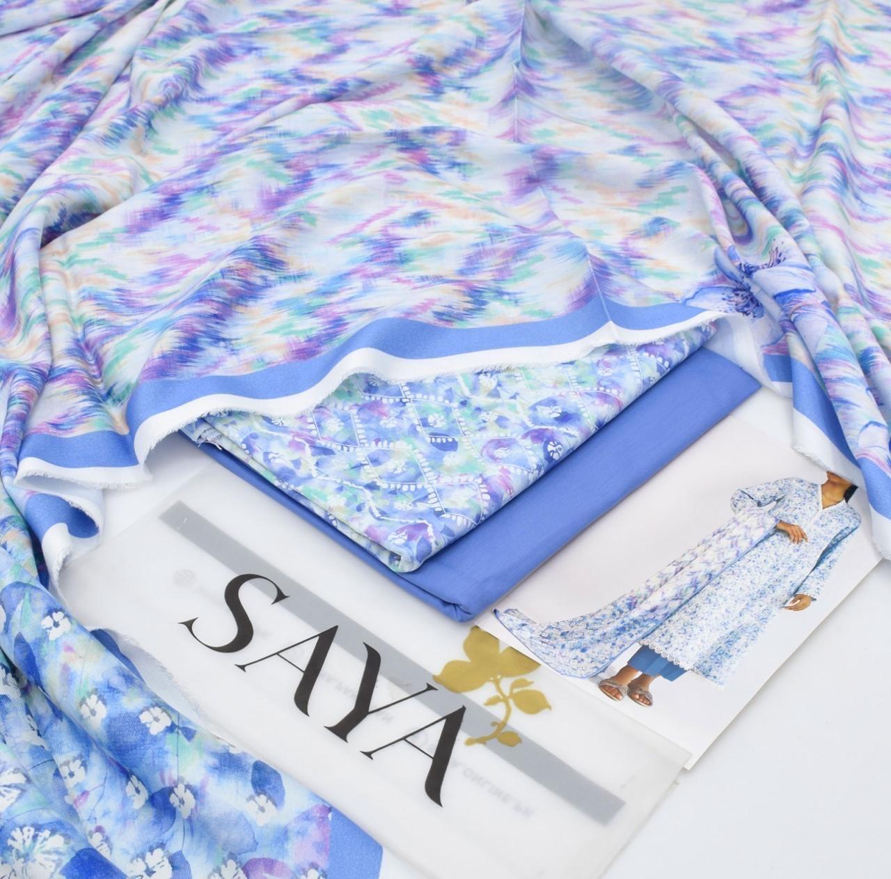 3 Piece - Saya Khaddar Printed Suit with Digital Printed Khaddar Dupatta (Unstitched)