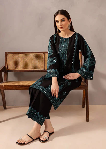 3 Piece - Dhanak Full Heavy Embroidered Suit with Dhanak Embroidered Shawl (Unstitched)