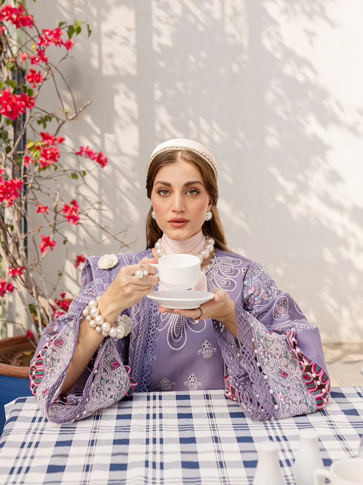 3 Piece - Dhanak Full Heavy Embroidered Suit with Printed Pashmina Wool Shawl (Unstitched)
