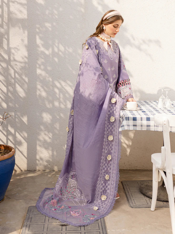 3 Piece - Dhanak Full Heavy Embroidered Suit with Printed Pashmina Wool Shawl (Unstitched)