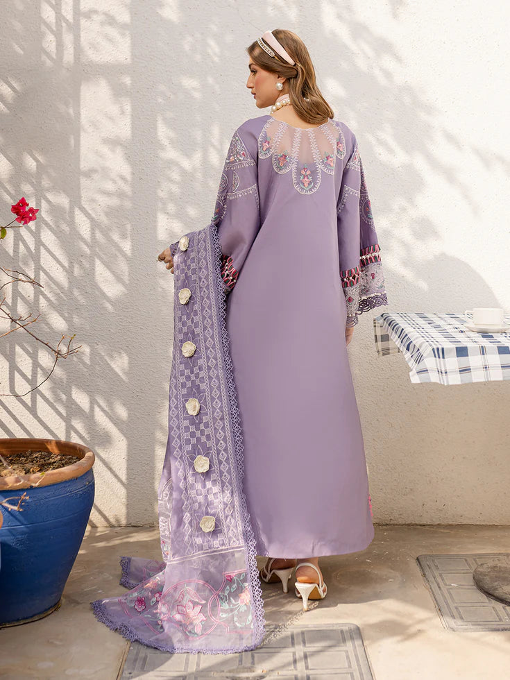 3 Piece - Dhanak Full Heavy Embroidered Suit with Printed Pashmina Wool Shawl (Unstitched)