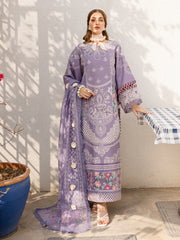 3 Piece - Dhanak Full Heavy Embroidered Suit with Printed Pashmina Wool Shawl (Unstitched)