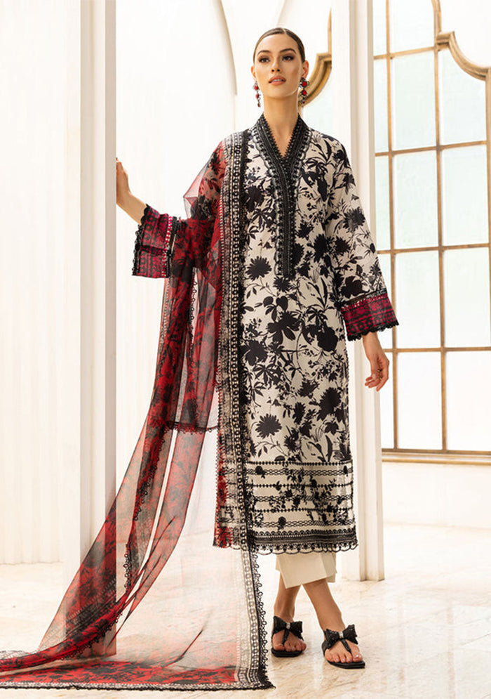 3 Piece - Khaddar Digital Printed Suit with Digital Printed Khaddar Dupatta (Unstitched)