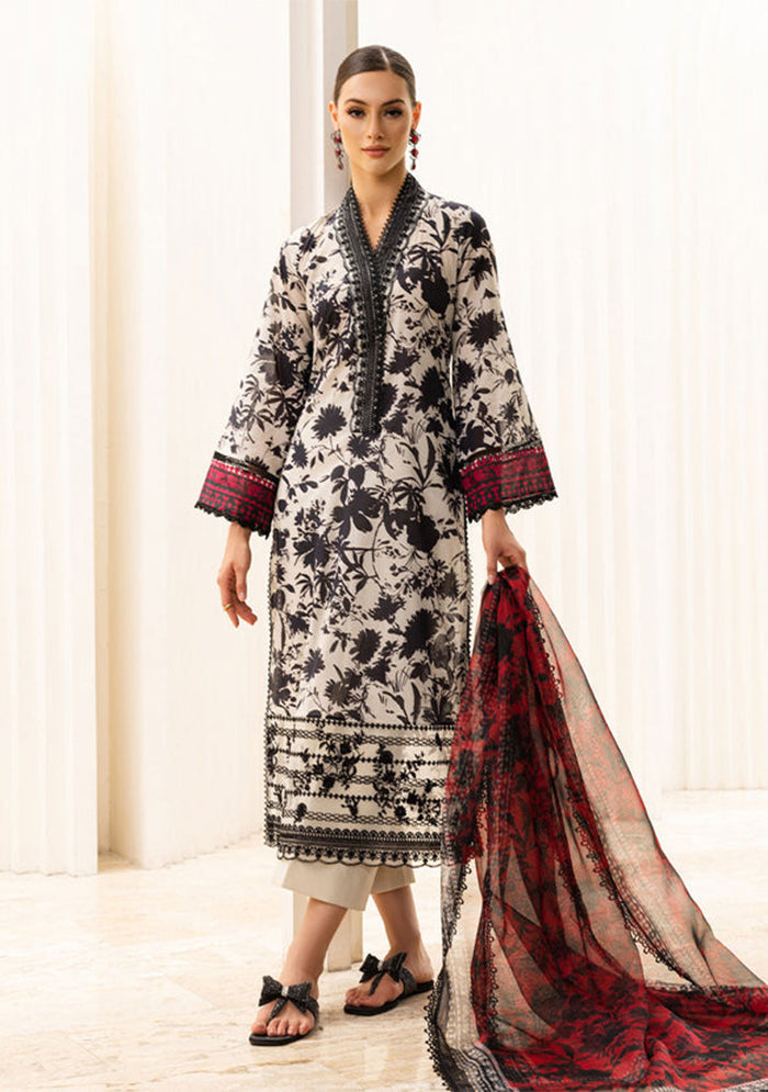 3 Piece - Khaddar Digital Printed Suit with Digital Printed Khaddar Dupatta (Unstitched)