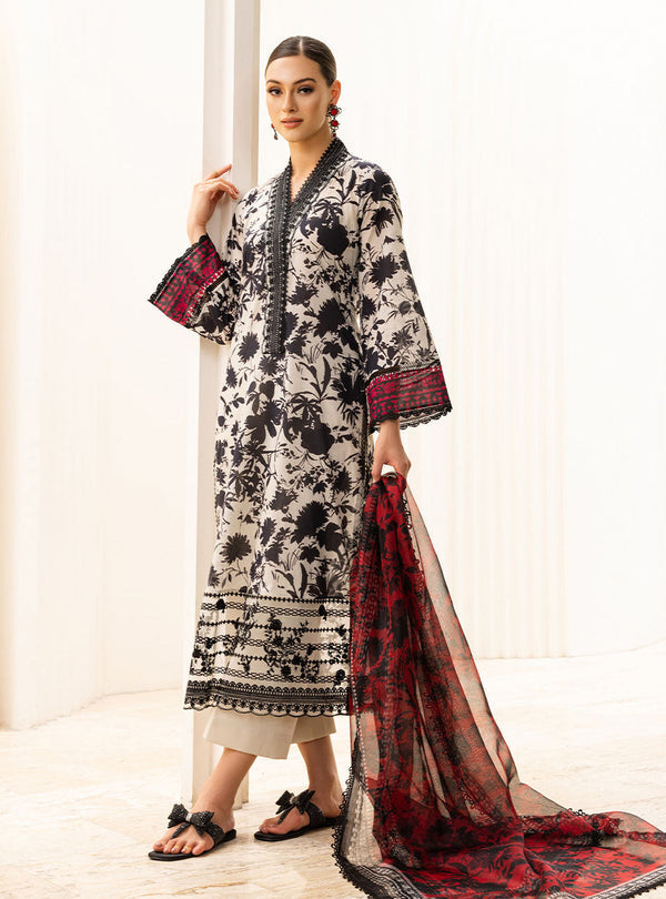 3 Piece - Khaddar Digital Printed Suit with Digital Printed Khaddar Dupatta (Unstitched)