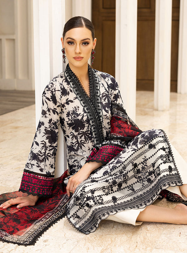 3 Piece - Khaddar Digital Printed Suit with Digital Printed Khaddar Dupatta (Unstitched)