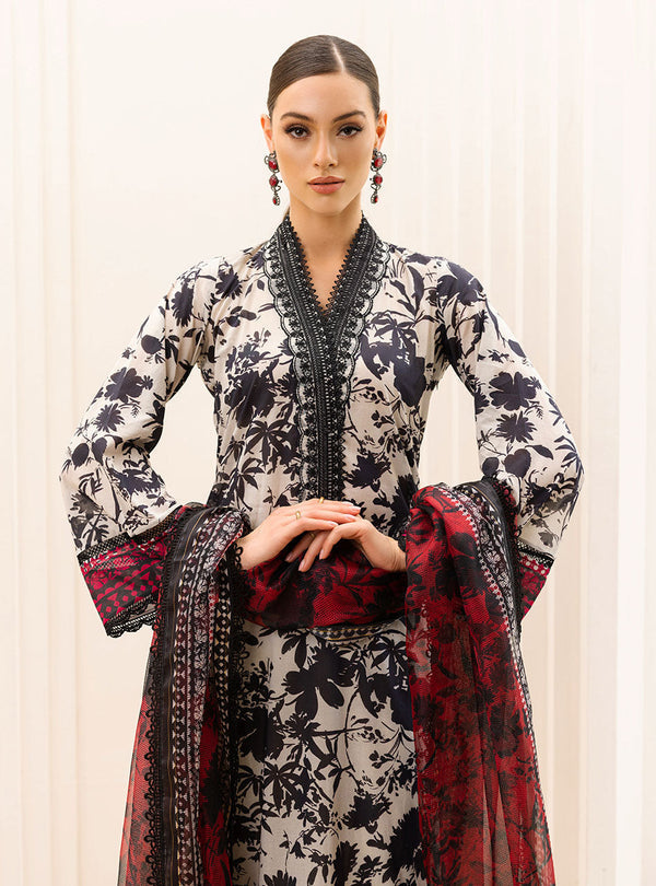 3 Piece - Khaddar Digital Printed Suit with Digital Printed Khaddar Dupatta (Unstitched)