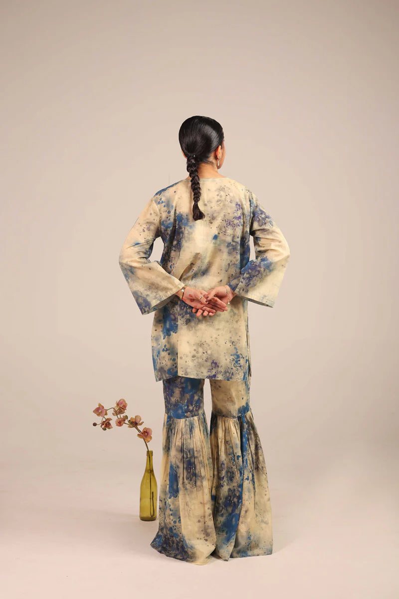 3 Piece - Silk Suit with Digital Printed Silk Dupatta (Unstitched)