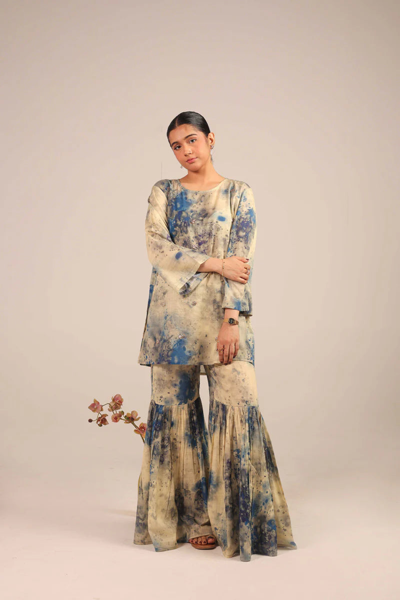 3 Piece - Silk Suit with Digital Printed Silk Dupatta (Unstitched)