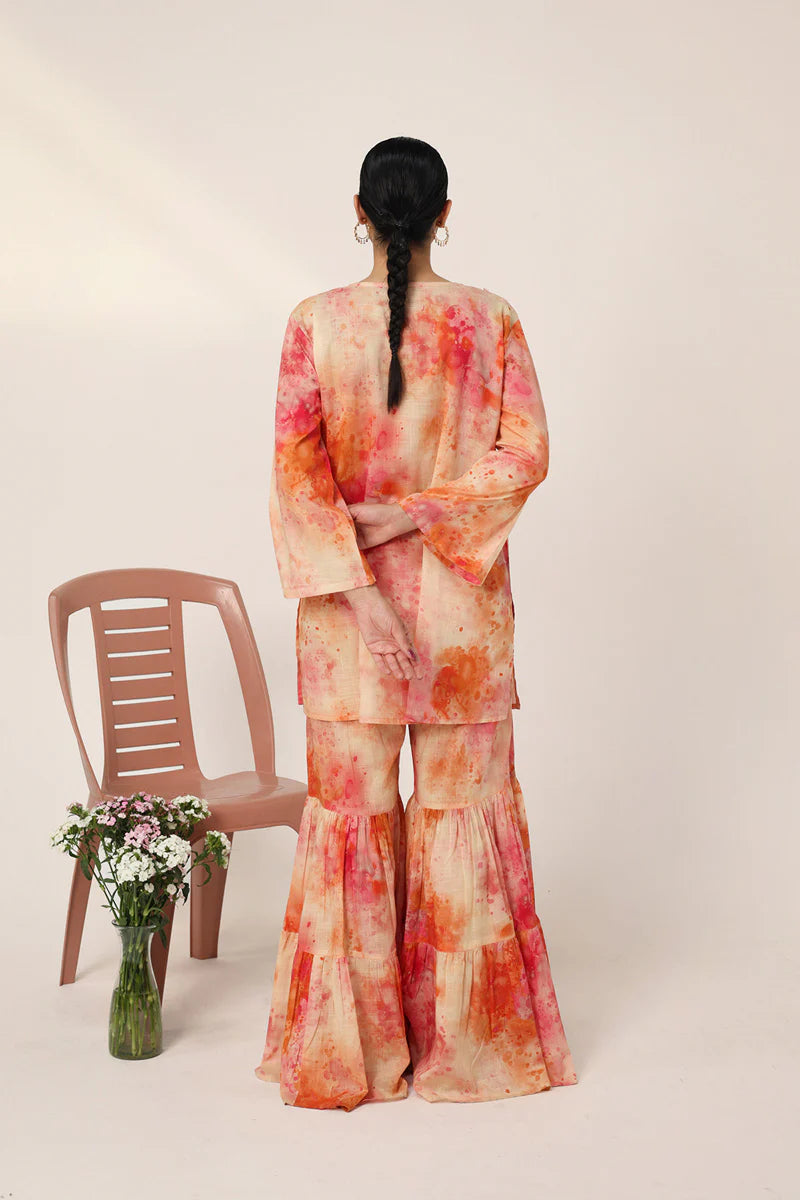 3 Piece - Silk Suit with Digital Printed Silk Dupatta (Unstitched)