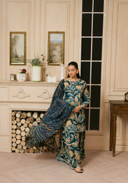 3 Piece - Khaddar Digital Printed Suit with Digital Printed Khaddar Dupatta (Unstitched)