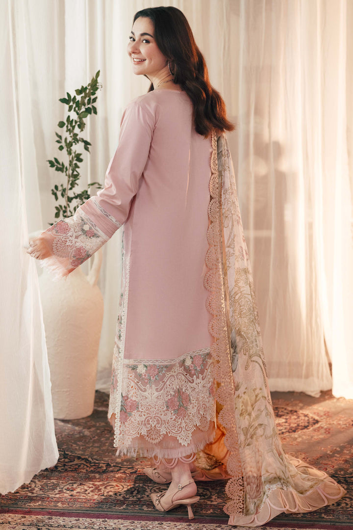 3 Piece - Dhanak Full Heavy Embroidered Suit with Digital Print Wool Shawl (Unstitched)