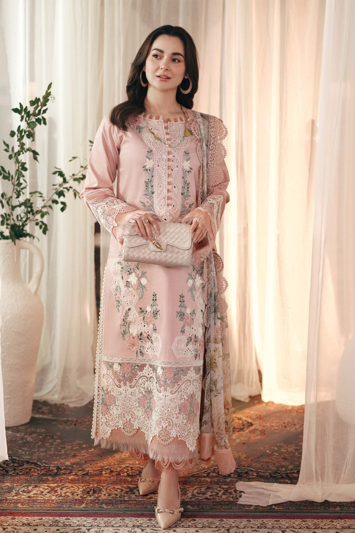 3 Piece - Dhanak Full Heavy Embroidered Suit with Digital Print Wool Shawl (Unstitched)