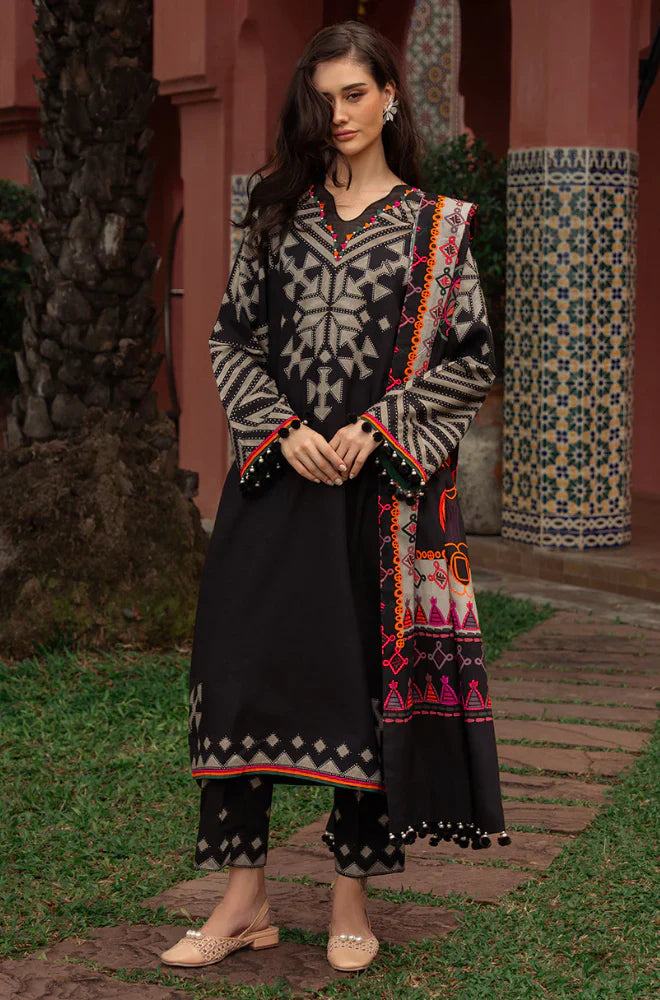 3 Piece - Charizma Khaddar Digital Printed Suit with Digital Printed Khaddar Dupatta (Unstitched)