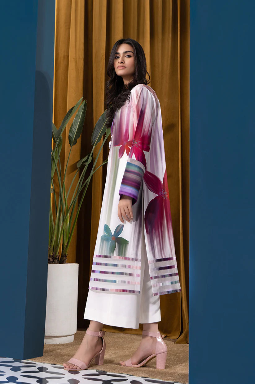 3 Piece - Shamooz Silk Suit with Digital Printed Silk Dupatta (Unstitched)