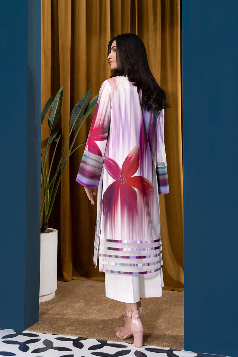3 Piece - Shamooz Silk Suit with Digital Printed Silk Dupatta (Unstitched)
