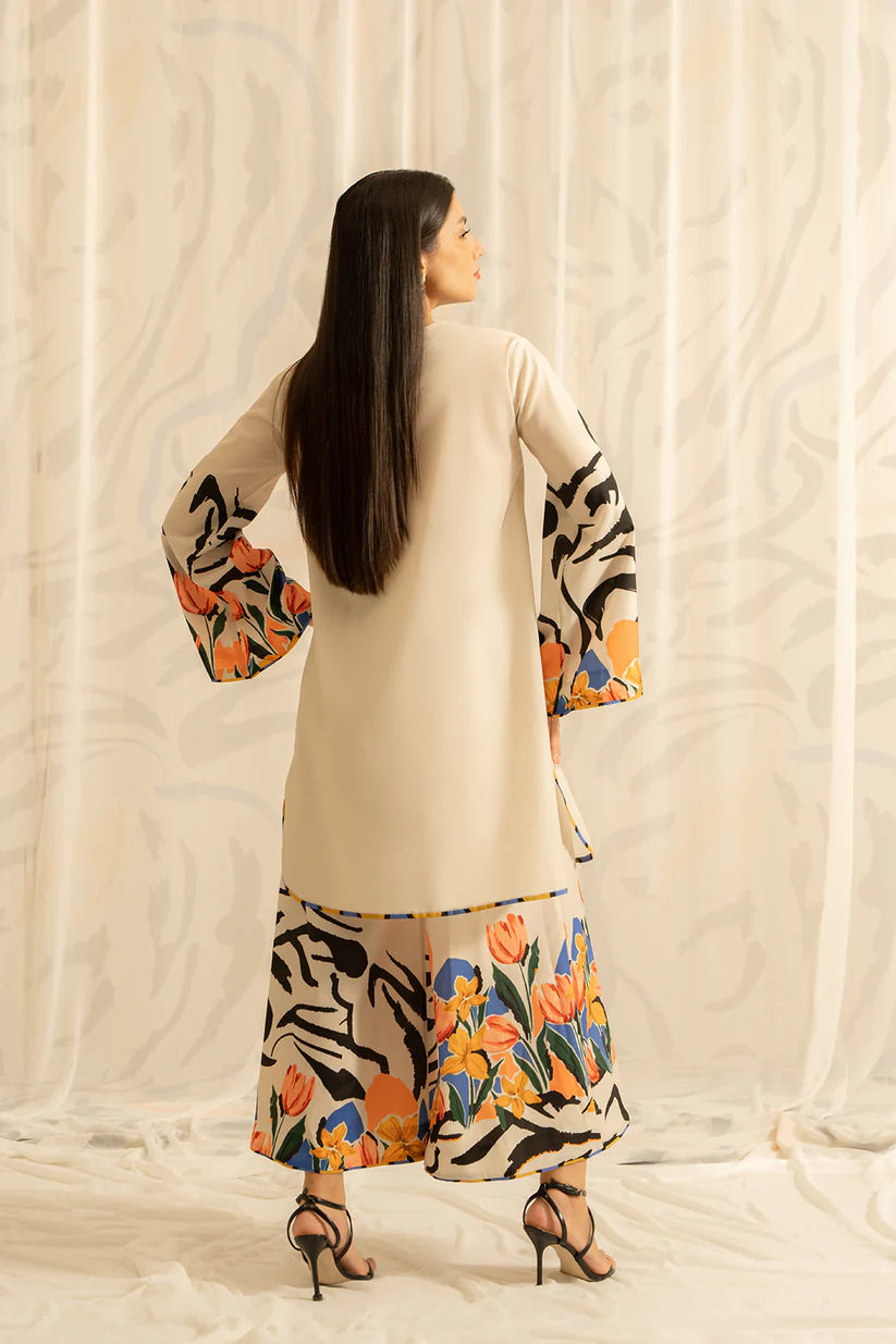 3 Piece - Shamooz Silk Suit with Digital Printed Silk Dupatta (Unstitched)