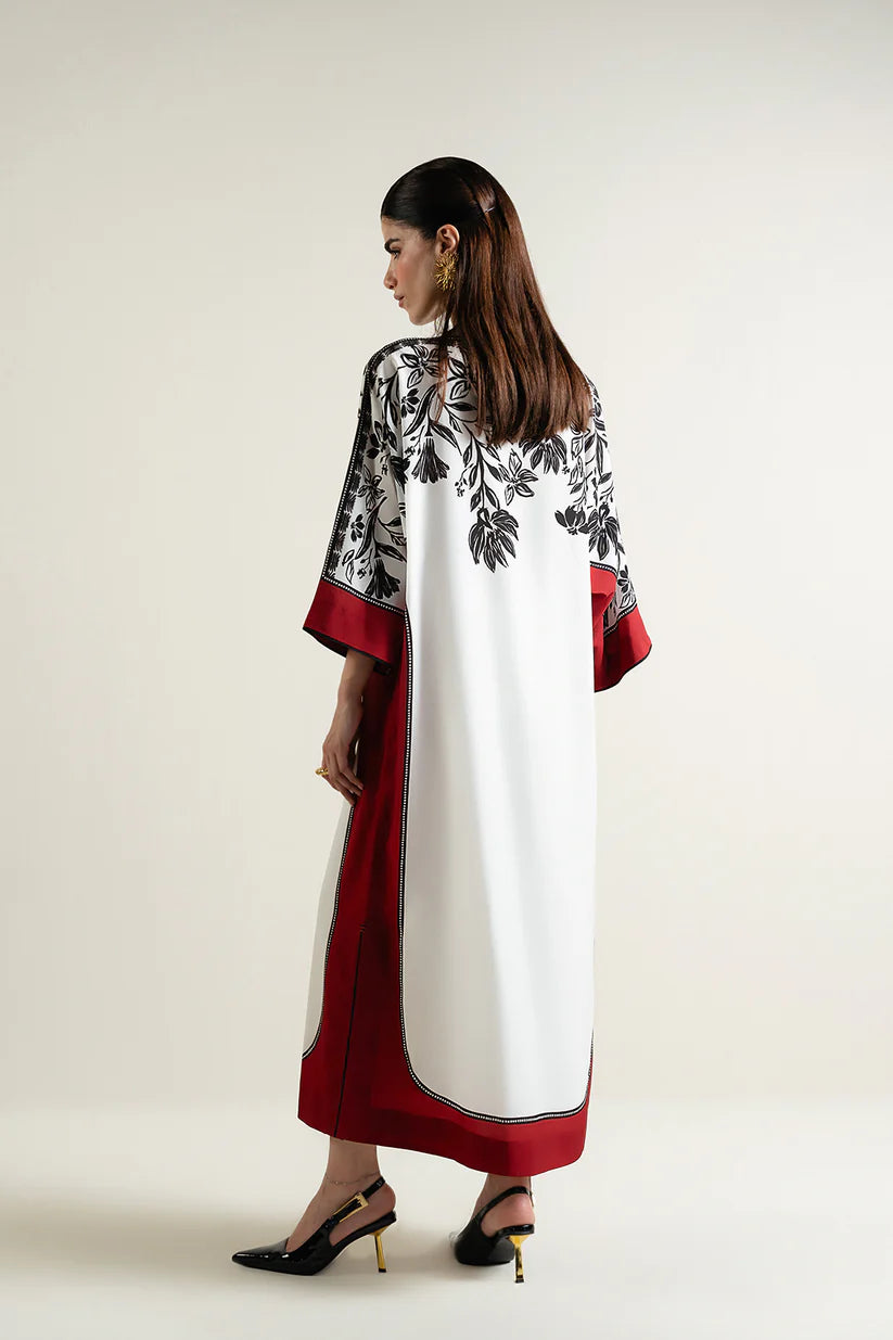 3 Piece - Shamooz Silk Suit with Digital Printed Silk Dupatta (Unstitched)