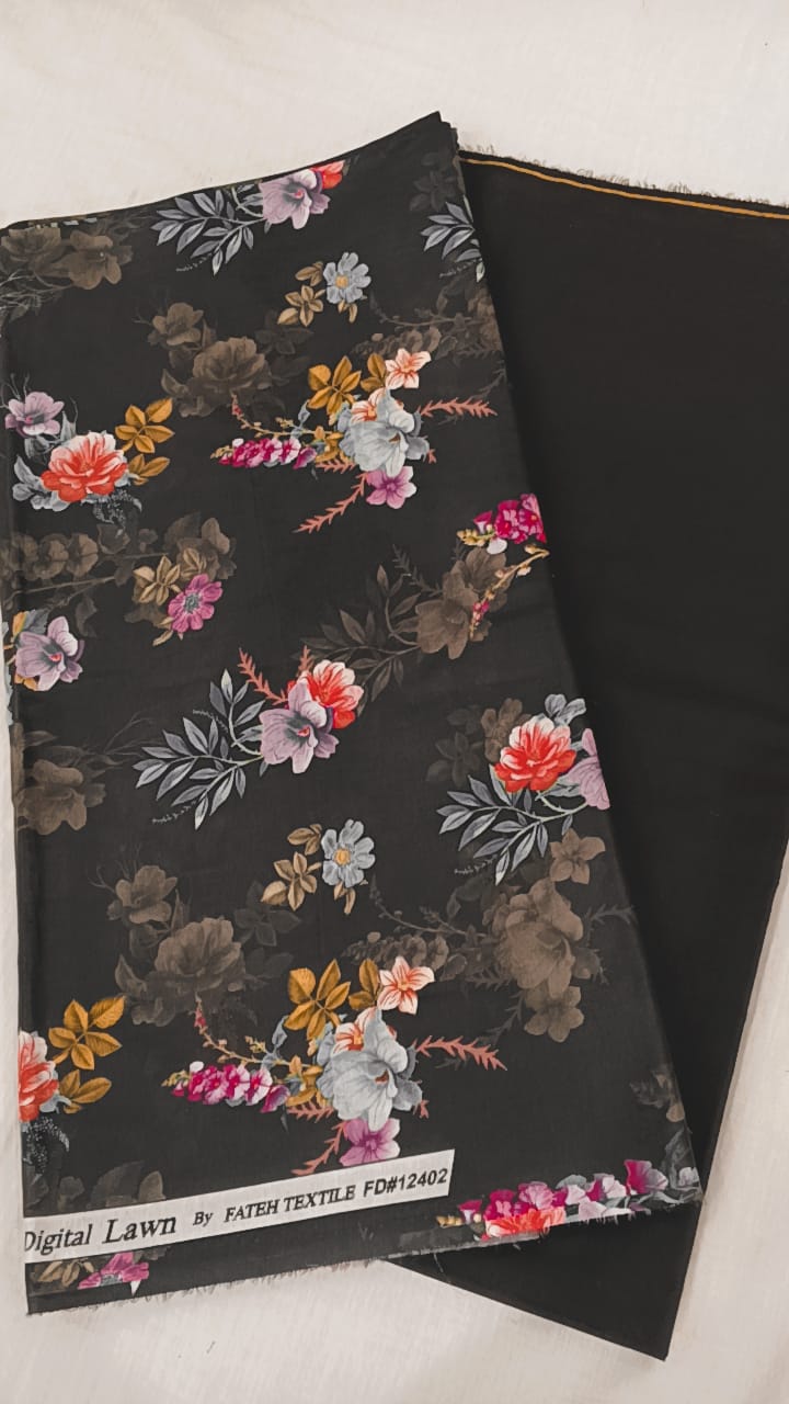 2 Piece - Printed Lawn Suit (Unstitched)