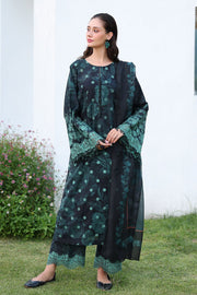 3 Piece - Baroque Khaddar Embroidered Suit with Digital Printed Khaddar Shawl (Unstitched)