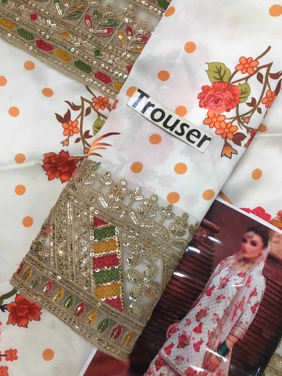 3 Piece - Charizma Digital Printed Shamoz Silk Suit with Digital Printed Shamoz Silk Dupatta (Unstitched)