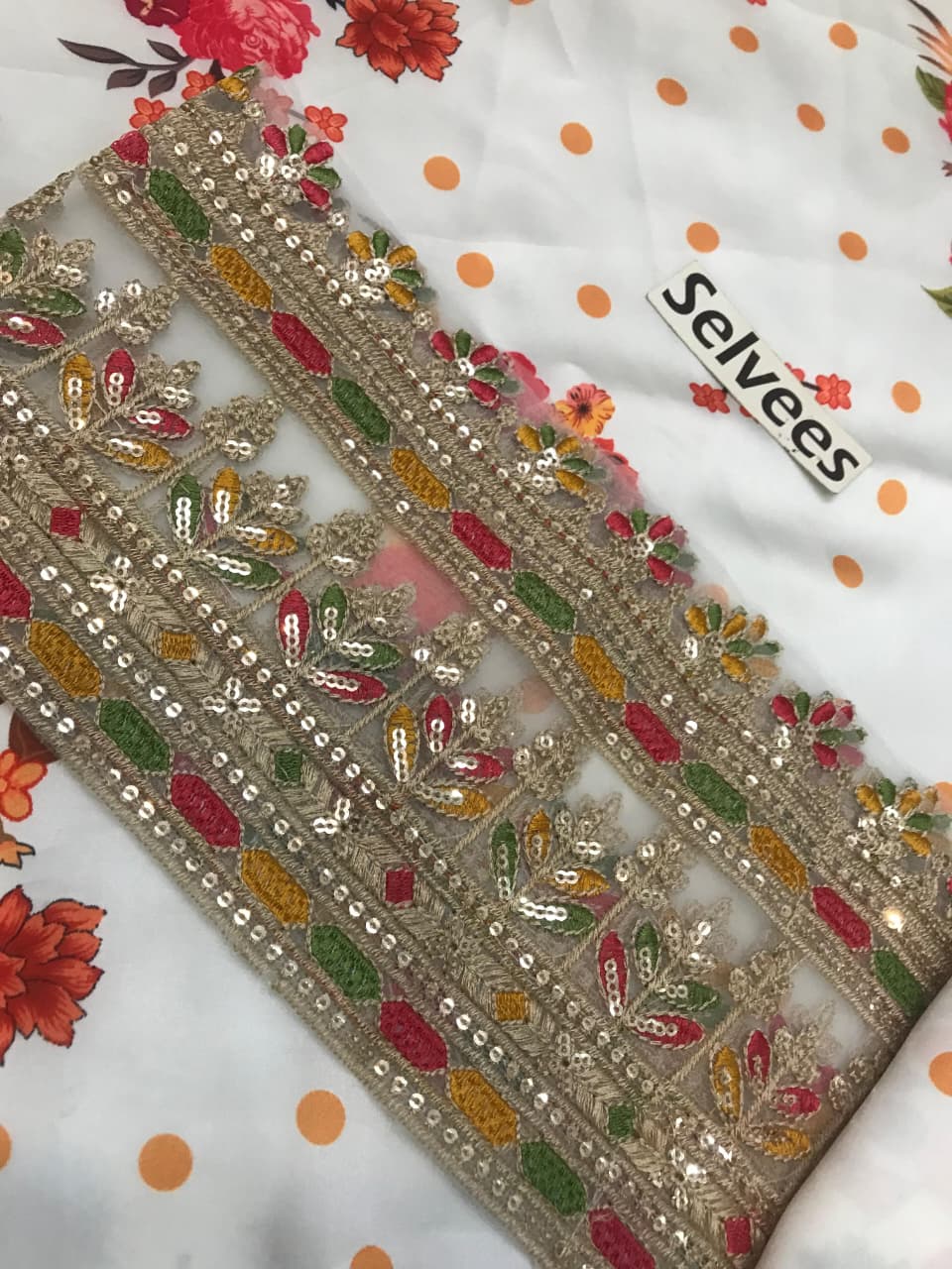 3 Piece - Charizma Digital Printed Shamoz Silk Suit with Digital Printed Shamoz Silk Dupatta (Unstitched)