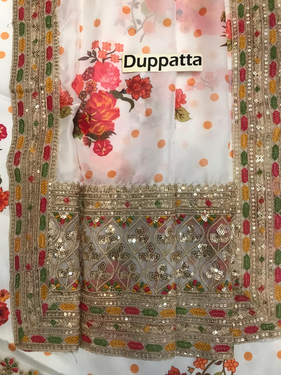 3 Piece - Charizma Digital Printed Shamoz Silk Suit with Digital Printed Shamoz Silk Dupatta (Unstitched)