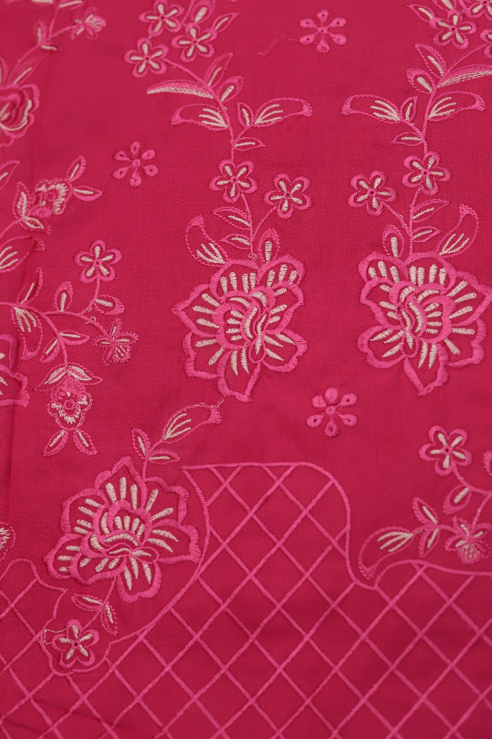 3 Piece - Dhanak Full Heavy Embroidered Suit with Embroidered Digital Printed Wool Shawl (Unstitched)