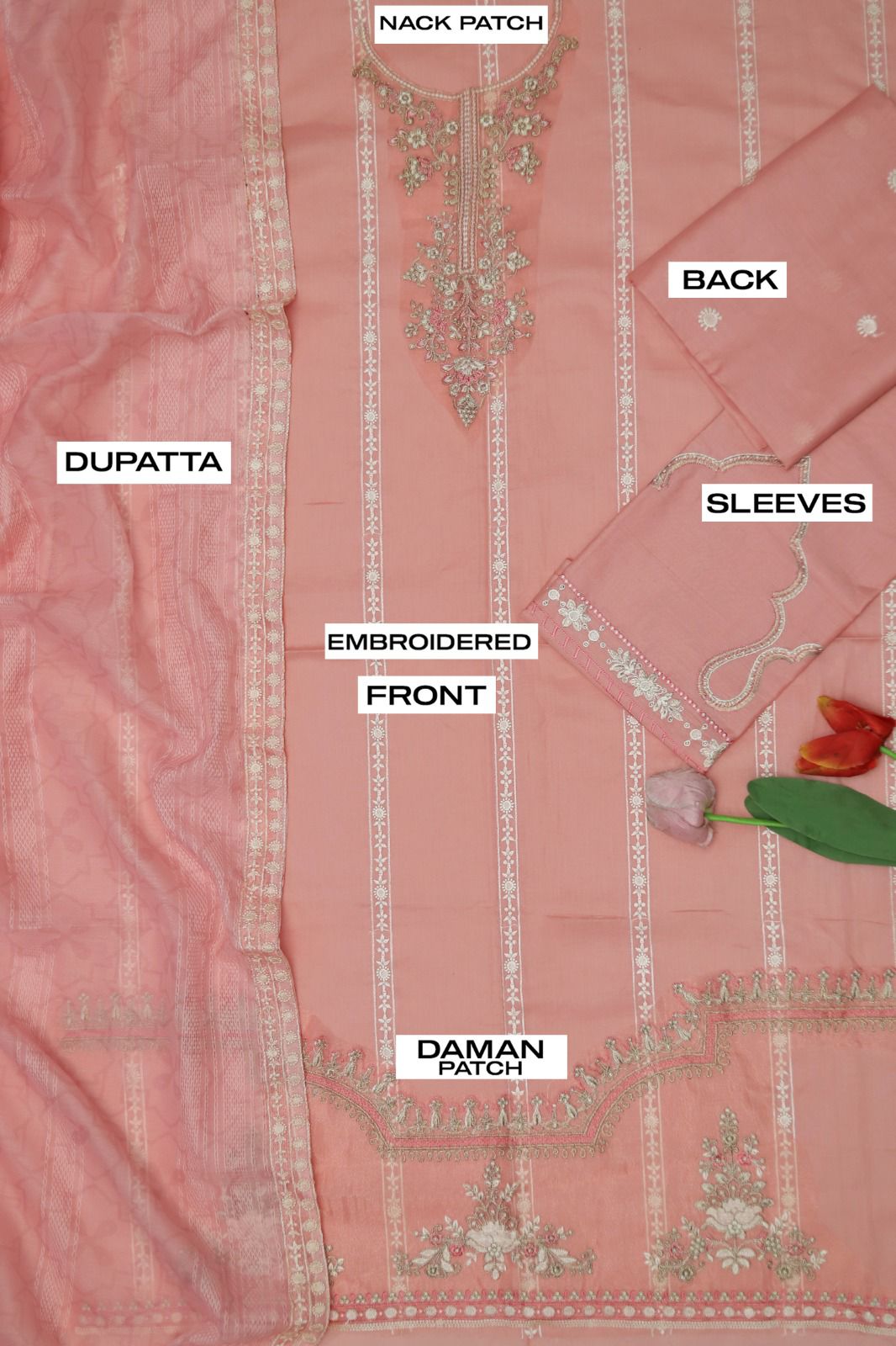 3 Piece - Maria B Dhanak Full Heavy Embroidered Suit with Embroidered Digital Printed Wool Shawl (Unstitched)