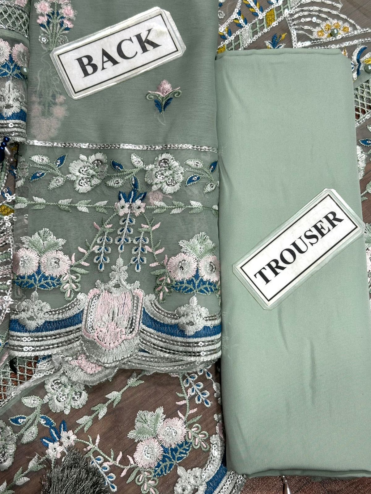 3 Piece - Chiffon Full Heavy Embroidered Suit with Chiffon Embroidered Duppatta (Unstitched)