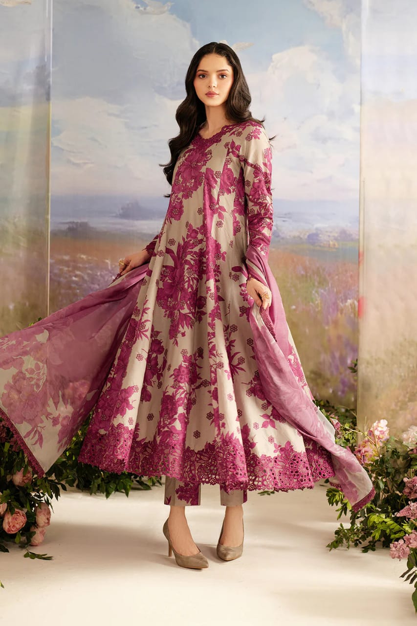 3 Piece - Khaddar Digital Printed Suit with Digital Printed Khaddar Dupatta (Unstitched)