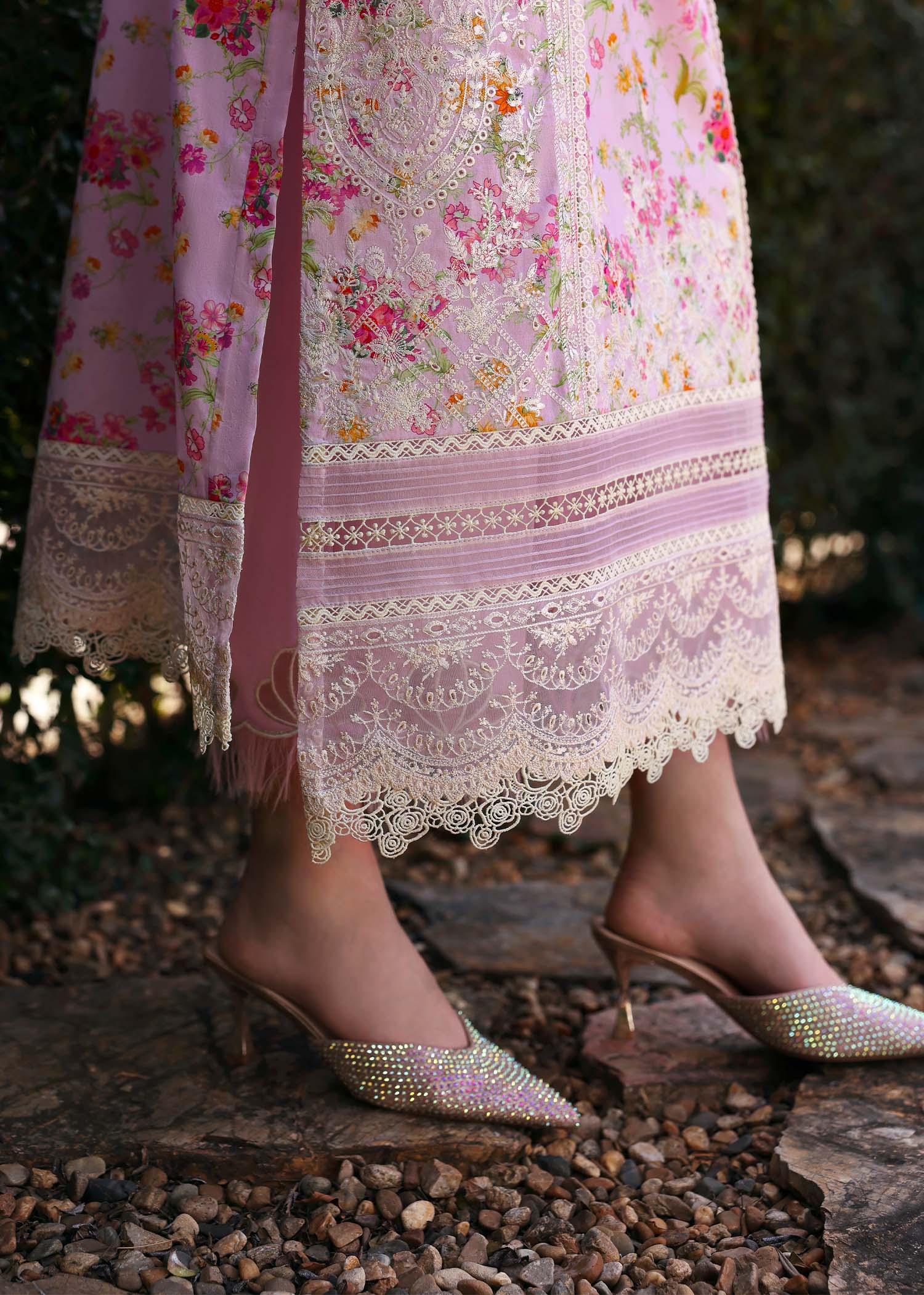 3 Piece - Sapphire Linen Full Embroidered Suit with Printed Linen Duppatta (Unstitched)