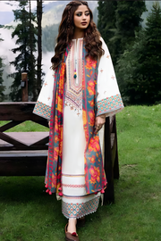 3 Piece - Sapphire Lawn Heavy Embroidered Suit with Duppatta (Unstitched)