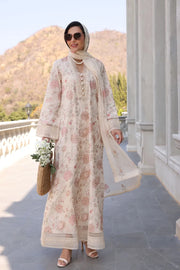 3 Piece - Dhanak Full Heavy Embroidered Suit with Dhanak Embroidered Shawl (Unstitched)