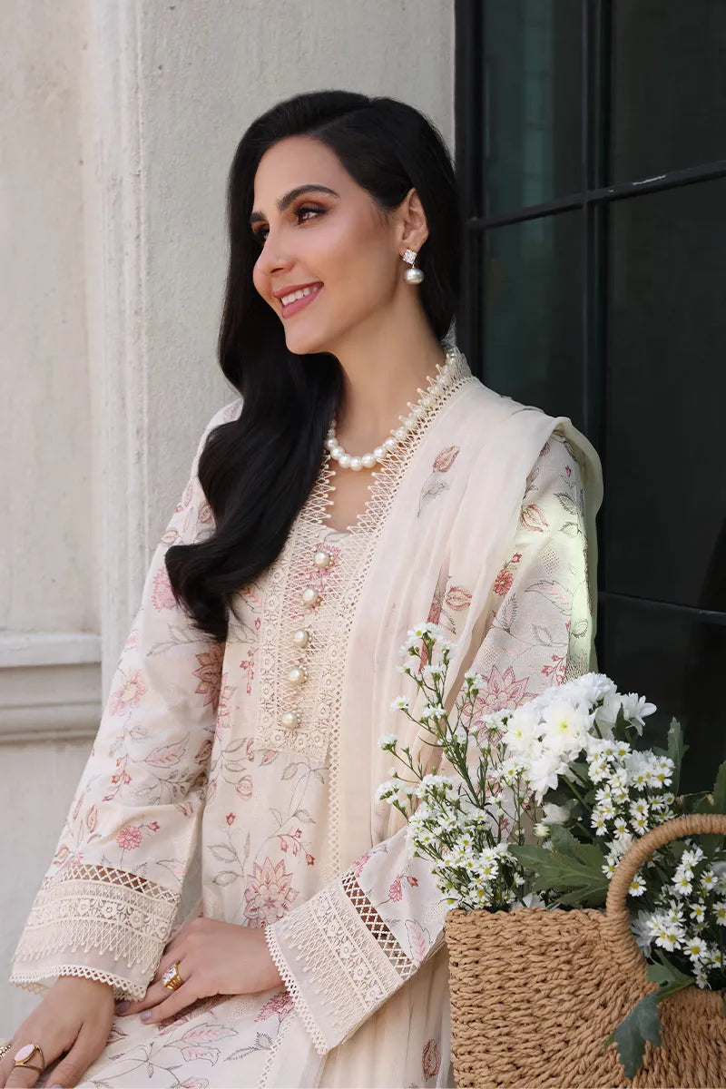 3 Piece - Dhanak Full Heavy Embroidered Suit with Dhanak Embroidered Shawl (Unstitched)