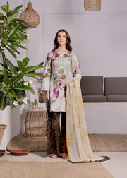 3 Piece - Baroque Karandi Digital Printed Suit with Digital Printed Karandi Dupatta (Unstitched)
