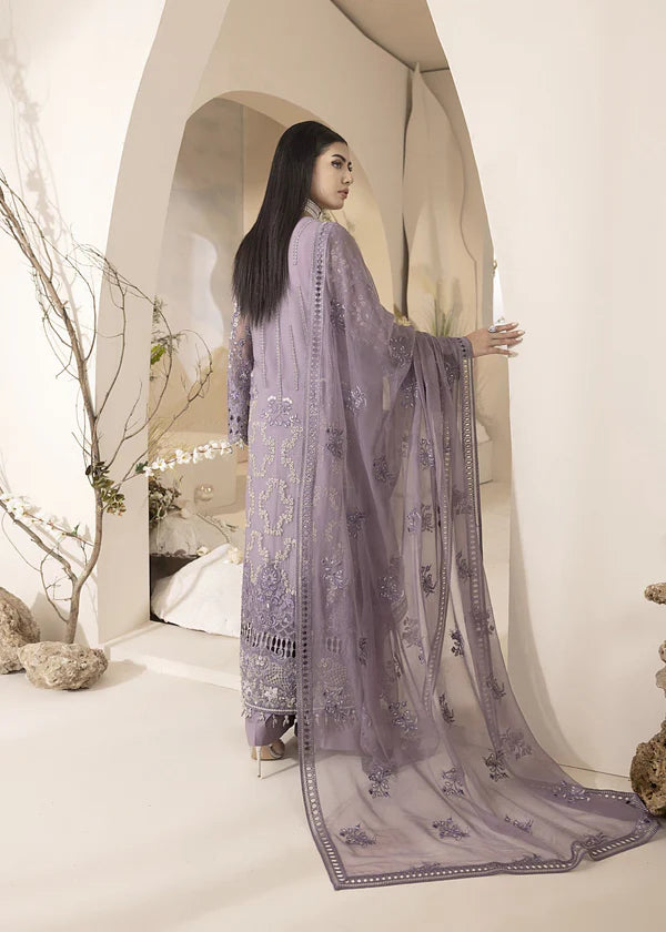 3 Piece - Laam Organza and Chiffon Full Heavy Embroidered Suit with Embroidered  Chiffon Dupatta (Unstitched)