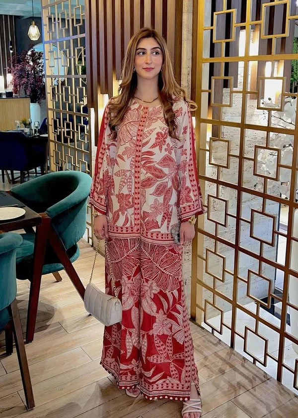 3 Piece - Silk Suit with Digital Printed Silk Dupatta (Unstitched)