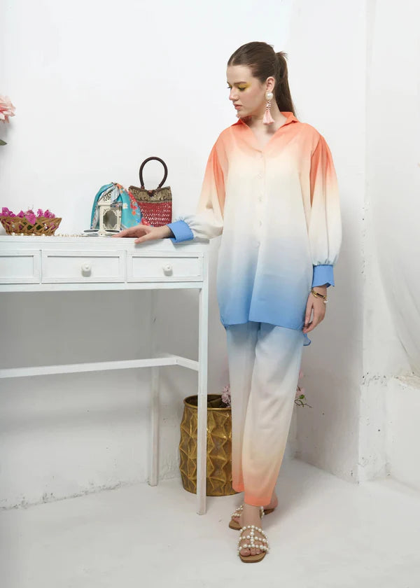 3 Piece - Shamooz Silk Suit with Digital Printed Silk Dupatta (Unstitched)