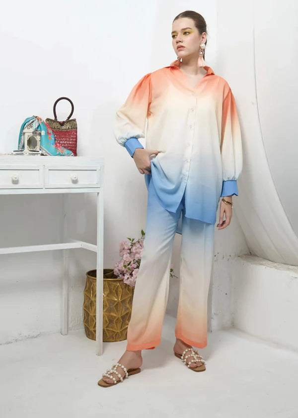 3 Piece - Shamooz Silk Suit with Digital Printed Silk Dupatta (Unstitched)