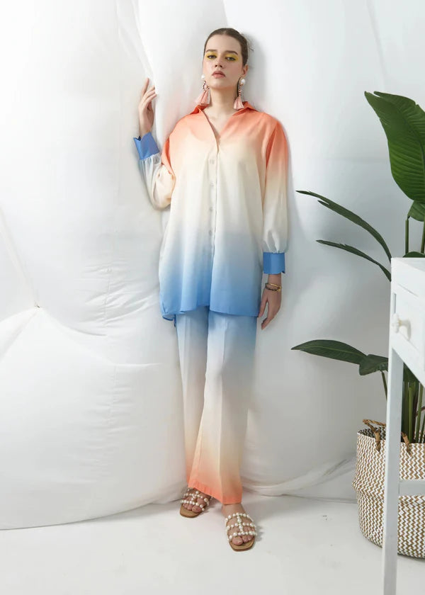 3 Piece - Shamooz Silk Suit with Digital Printed Silk Dupatta (Unstitched)