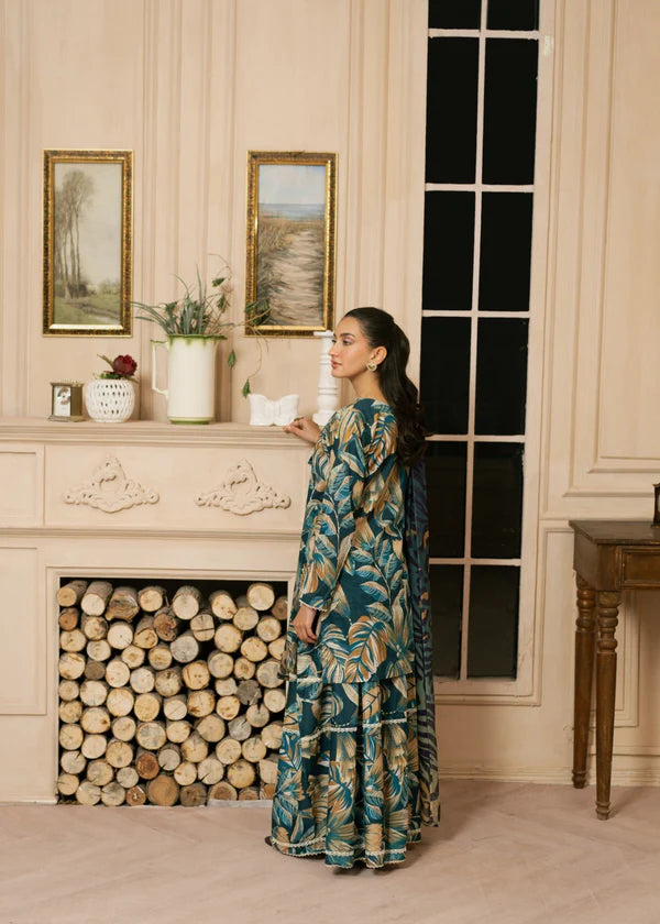 3 Piece - Khaddar Digital Printed Suit with Digital Printed Khaddar Dupatta (Unstitched)