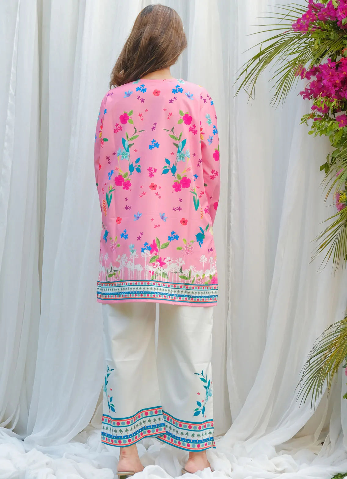 3 Piece - Silk Suit with Digital Printed Silk Dupatta (Unstitched)