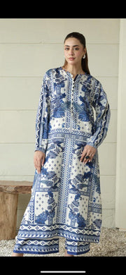 3 Piece - Silk  Digital Printed Shamooz Silk  Suit with Digital Printed Silk Dupatta (Unstitched)