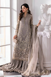 3 Piece - Maria B Chiffon Full Heavy Embroidered Suit with Chiffon Embroidered Duppatta (Unstitched)
