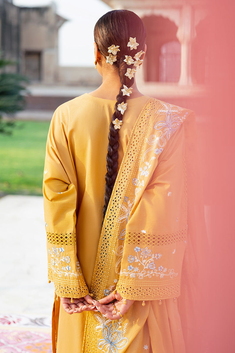 3 Piece - Cross Stitch Dhanak Embroidered Suit with Dhanak Embroidered Shawl (Unstitched)