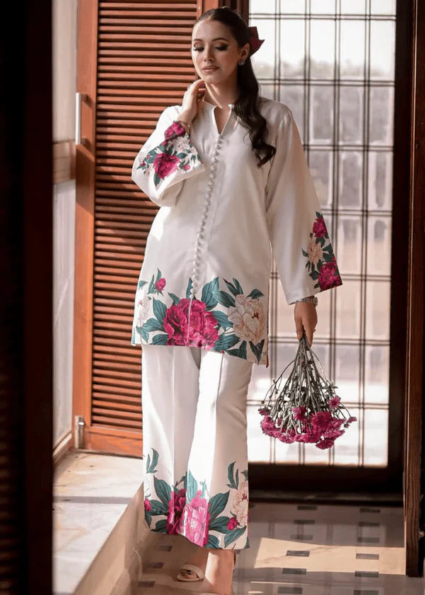 3 Piece - Shamooz Silk Suit with Digital Printed Silk Dupatta (Unstitched)