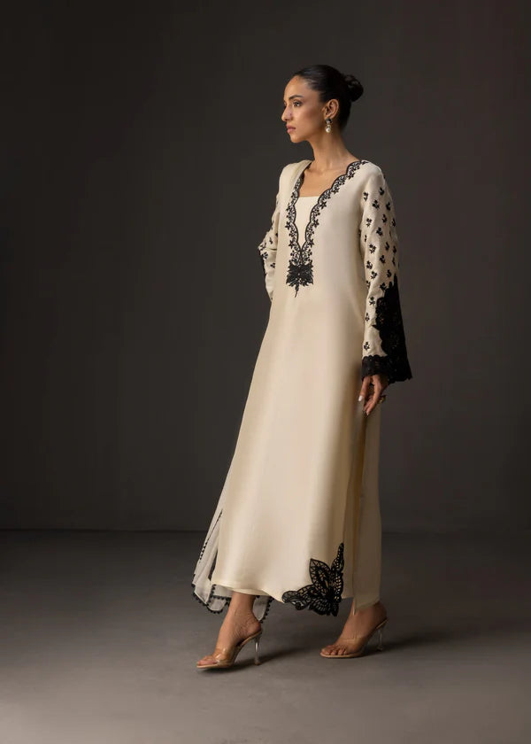 3 Piece - Shamooz Silk Suit with Digital Printed Silk Dupatta (Unstitched)