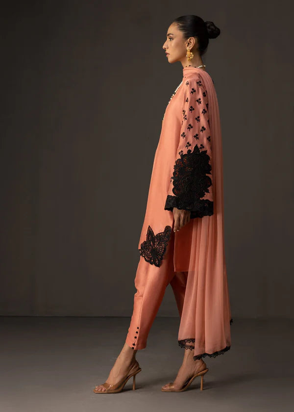 3 Piece - Shamooz Silk Suit with Digital Printed Silk Dupatta (Unstitched)