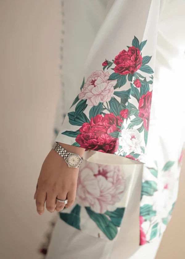 3 Piece - Shamooz Silk Suit with Digital Printed Silk Dupatta (Unstitched)